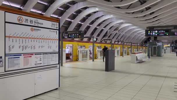 Stanice Metra Tokyo Shibuya Září 2022 — Stock video