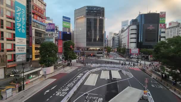 Tokio Shibuya Temprano Mañana Septiembre 2022 — Vídeo de stock