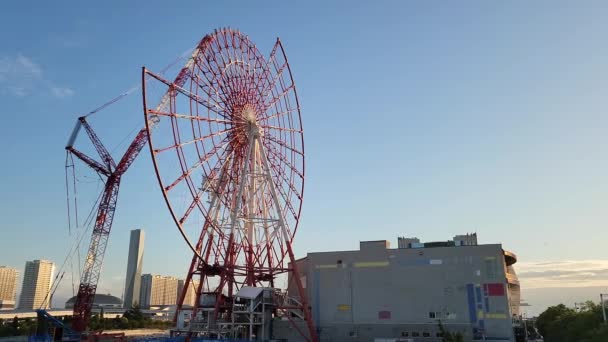 Tokyo Odaiba Ferris Wielontmanteling September 2022 — Stockvideo