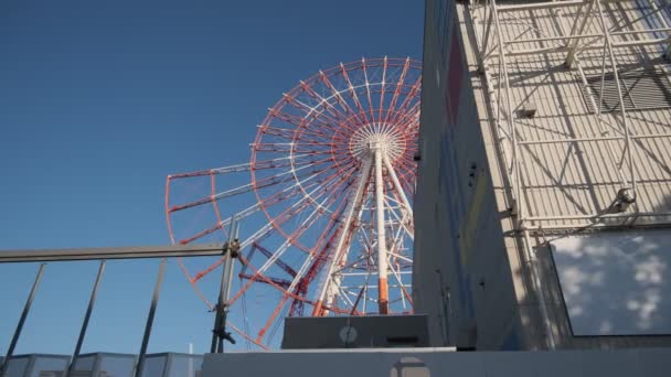 Τόκιο Odaiba Αποσυναρμολόγηση Τροχών Ferris Σεπτέμβριος 2022 — Αρχείο Βίντεο
