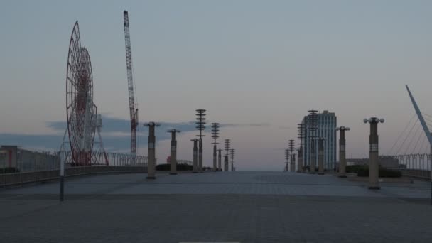 2022年9月东京Odaiba摩天轮拆卸 — 图库视频影像