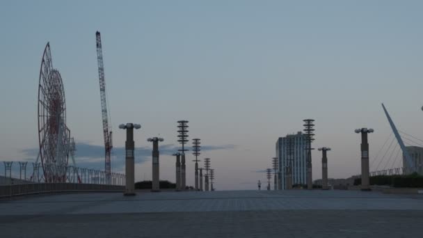 Tokyo Odaiba Ferris Desmontagem Roda Setembro 2022 — Vídeo de Stock