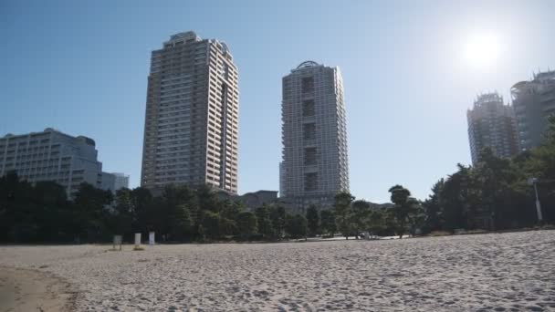 Τόκιο Odaiba Seaside Park Νωρίς Πρωί 2022 — Αρχείο Βίντεο