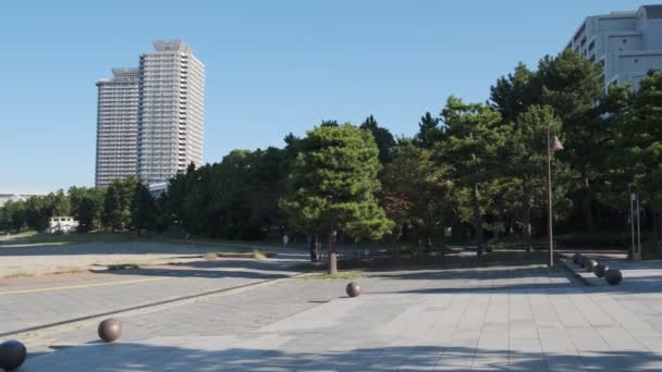 Τόκιο Odaiba Seaside Park Νωρίς Πρωί 2022 — Αρχείο Βίντεο