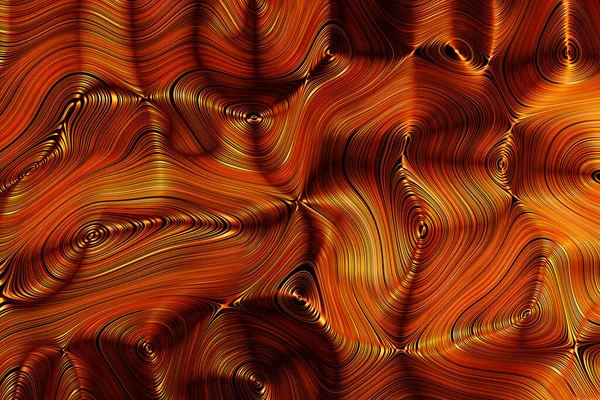 Ilustración Patrón Hipnótico Cobre Fondo Oro Abstracto Con Círculos Brillantes —  Fotos de Stock