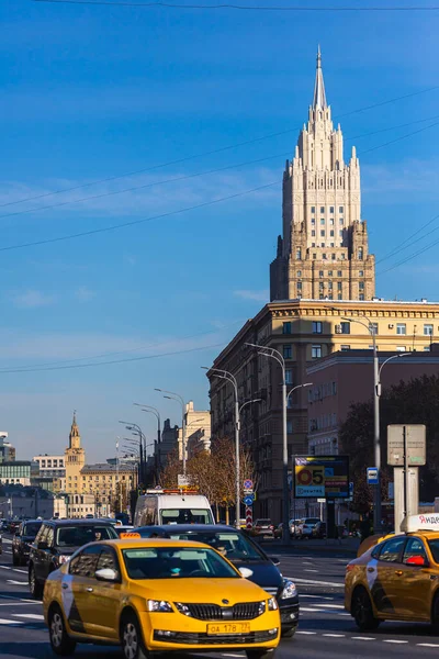 Moscow Russia October 2021 View Autonomous City Street High Traffic — Stock Photo, Image