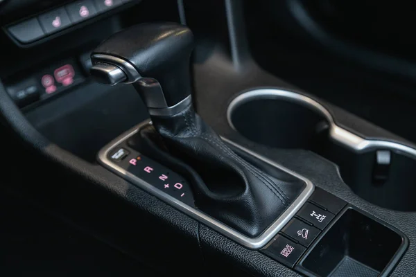 Novosibirsk Russia September 2021 Kia Sportage Automatic Transmission Lever Shift — 图库照片