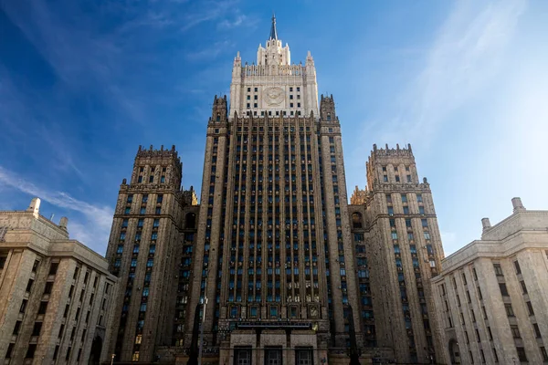 Moscow Russia October 2021 Foreign Ministry Building Stalin Soviet High — Stock Photo, Image