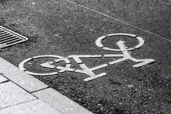 Sinais Para Estacionamento Bicicletas Apenas Estrada — Fotografia de Stock