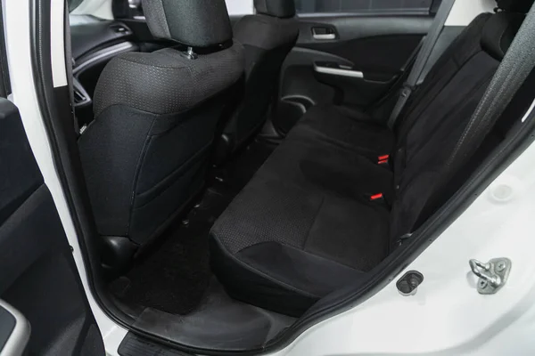 Novosibirsk Russia September 2021 Honda Clean Car Interior 轿车的黑色后座 — 图库照片