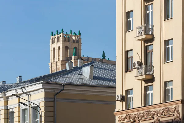 Moskau Russland Oktober 2021 Die Fassade Ist Ein Klassischer Steinbau — Stockfoto