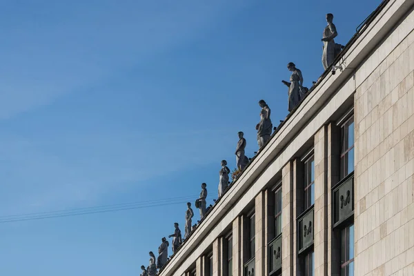 Moskau Russland Oktober 2021 Skulpturen Von Arbeitern Und Bauern Der — Stockfoto