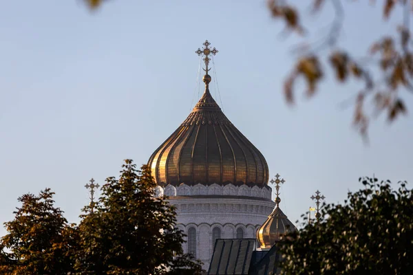 Москва Росія Жовтня 2021 Року Купол Старої Православної Церкви Проти — стокове фото