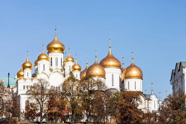 Собор Благовіщенського Благовіщення Про Куполи Церкви Москві — стокове фото