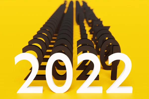 Εικονογράφηση Επιγραφή 2022 Κίτρινο Φόντο Αλλάξιμη Των Χρόνων Εικονογράφηση Του — Φωτογραφία Αρχείου