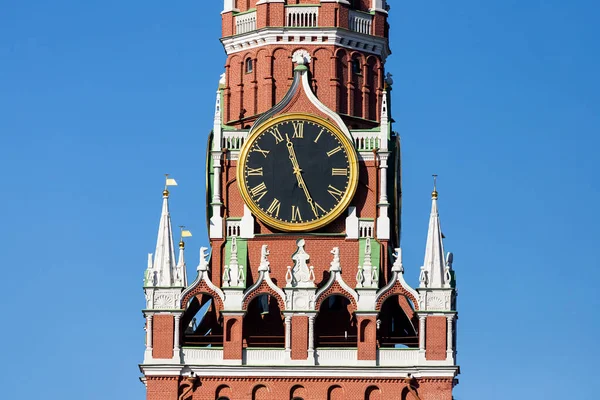 克里姆林宫位于莫斯科红场的Spasskaya塔 — 图库照片