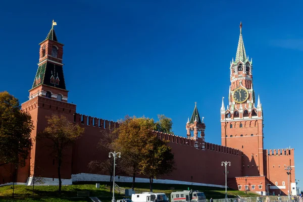 Torre Spasskaya Del Kremlin Plaza Roja Moscú — Foto de Stock