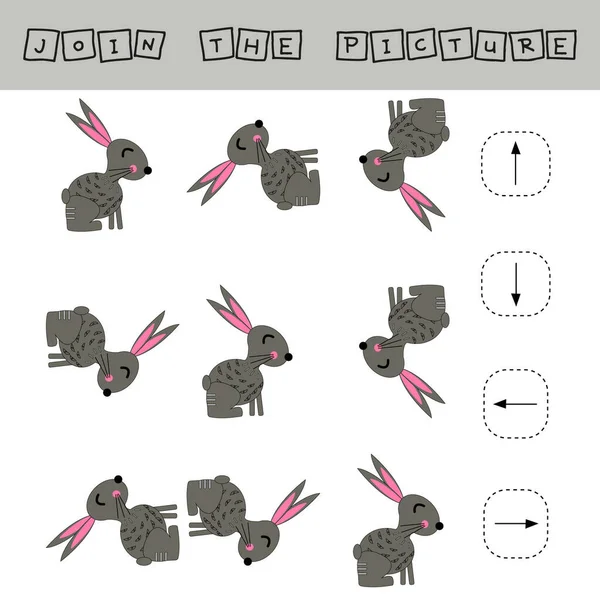 Tavşanları yukarı, aşağı, sola ve sağa yönlendirmek için eğitim görevi.