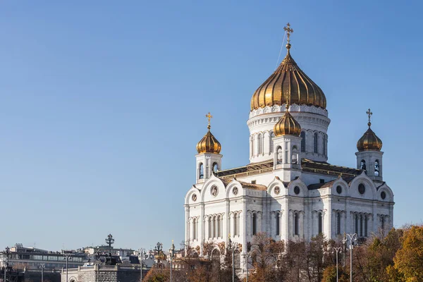 Moskova Rusya Ekim 2021 Volkhonka Caddesi Moskova Daki Kurtarıcı Katedrali — Stok fotoğraf