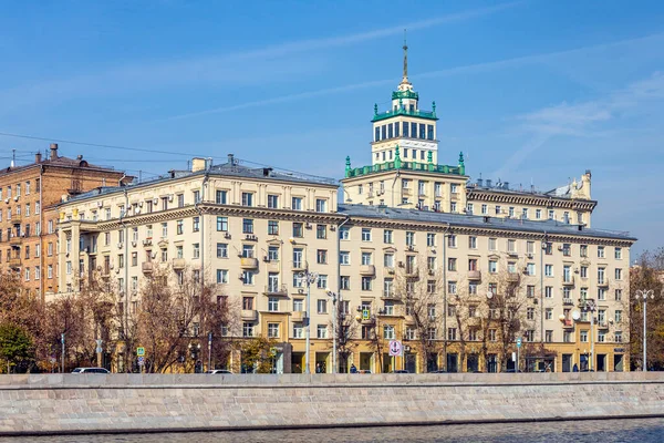 Moscú Rusia Octubre 2021 Fachada Edificio Piedra Clásico Con Columna —  Fotos de Stock