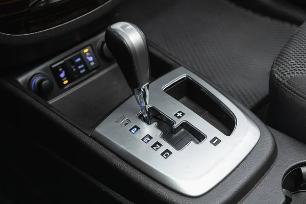 Novosibirsk Russia October 2021 Hyundai Santa Gear Shift Automatic Transmission — Stock Photo, Image