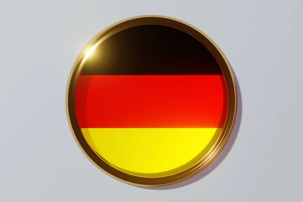 Bandiera Nazionale Della Germania Sotto Forma Una Finestra Rotonda Bandiera — Foto Stock
