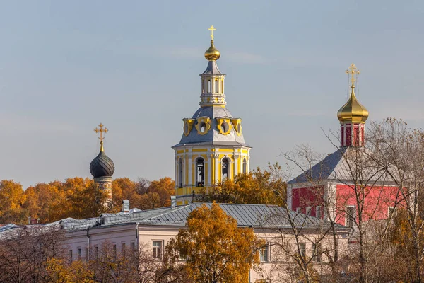 Москва Росія Жовтня 2021 Православна Церква Золотим Дахом — стокове фото