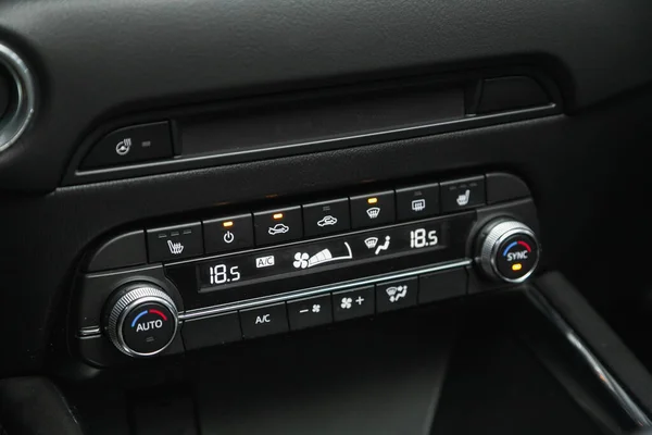 Novosibirsk Russia October 2021 Mazda Close Car Panel Air Conditioning — Stock Photo, Image