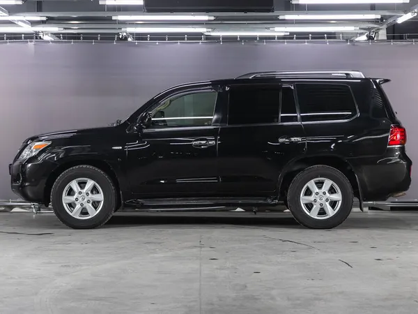 Novosibirsk Rússia Novembro 2021 Lexus Lx570 Preto Vista Lateral Suv — Fotografia de Stock