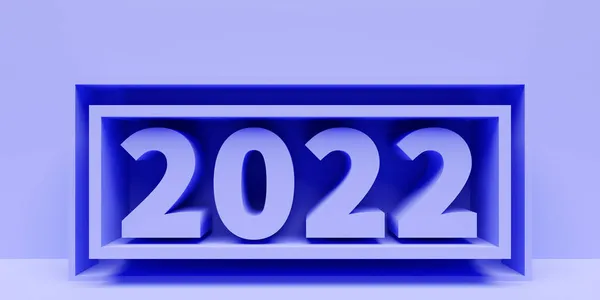 Intestazione Calendario Numero 2022 Sfondo Viola Felice Anno Nuovo 2022 — Foto Stock