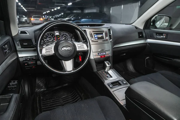 Novossibirsk Russie Novembre 2021 Subaru Outback Intérieur Nouvelle Voiture Suv — Photo