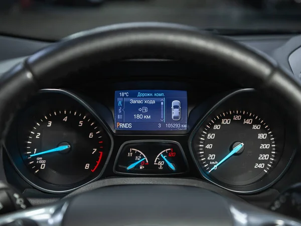 Novosibirsk Russia November 2021 Ford Kuga New Car Interior Details — 图库照片