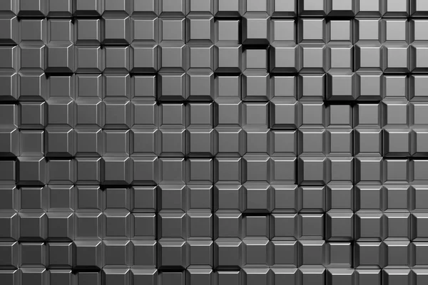 Siyah Karelerin Çizimi Monocrome Arkaplanındaki Küplerin Desenlerin Geometri Arkaplanı — Stok fotoğraf