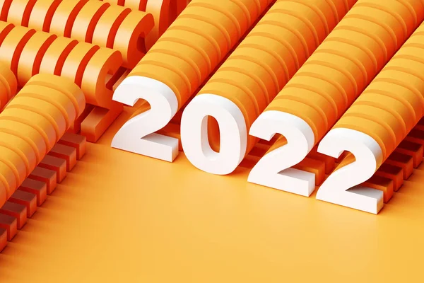 Εικονογράφηση Επιγραφή 2022 Πορτοκαλί Φόντο Αλλάξιμη Των Χρόνων Εικονογράφηση Του — Φωτογραφία Αρχείου