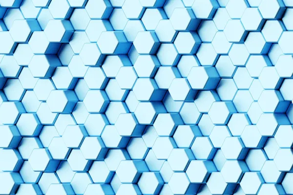  Basit geometrik altıgen şekiller mozaik arkaplan. 3d illüstrasyon