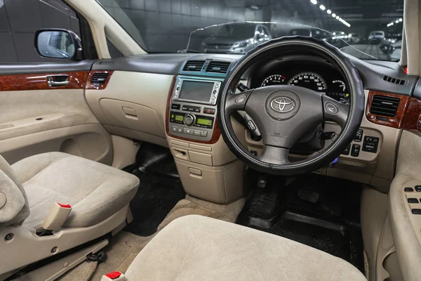 Novosibirsk Russia November 2021 Toyota Ipsum Steering Wheel Shift Lever — Stock Photo, Image