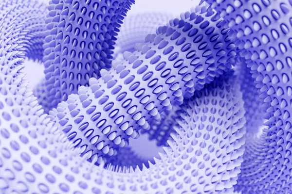 Illusion Blau Isometrische Abstrakte Formen Bunte Formen Miteinander Verflochten — Stockfoto