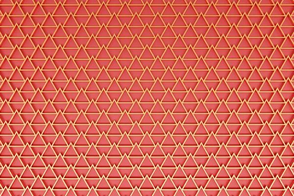 金多角形の行の3Dイラスト 平行対数パターン 技術幾何学的背景 — ストック写真