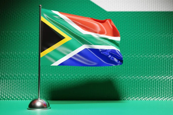 Illustratie Van Nationale Vlag Van Zuid Afrikaanse Republiek Een Metalen — Stockfoto