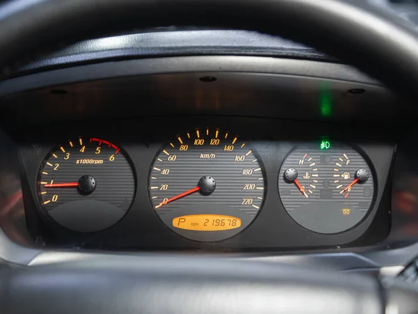 Новосибірськ Росія Грудня 2021 Ssangyong Kyron Closeup Photo Car Speedometer — стокове фото