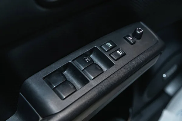 Novosibirsk Russia October 2021 Nissan Trail Arm Rest Window Control — 스톡 사진