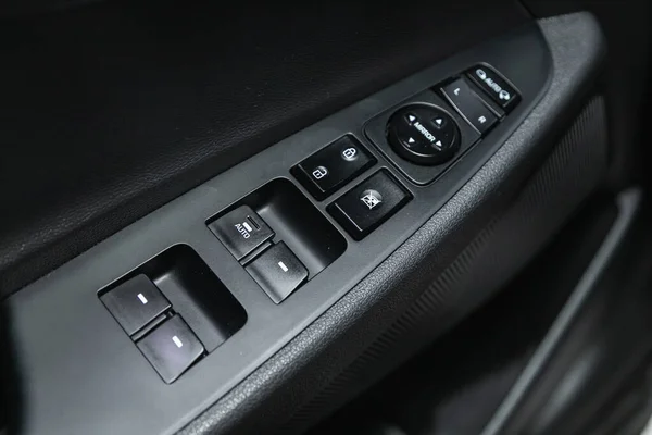 Novosibirsk Russia November 2021 Hyundai Tucson Close Side Door Buttons — Stock Photo, Image