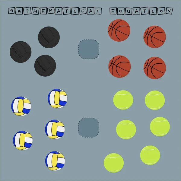 Welches Spiel Ist Größer Weniger Oder Gleich Mit Basketball Volleyball — Stockfoto