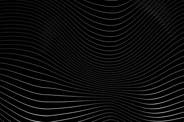 Απεικόνιση Ενός Μαύρου Φόντου Αφηρημένης Βαθμίδας Γραμμές Ακρίβεια Από Κύματα — Φωτογραφία Αρχείου