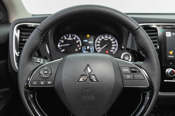 Novosibirsk Russia October 2021 Mitsubishi Outlander Cockpit Interior Cabin Details — Stock Photo, Image