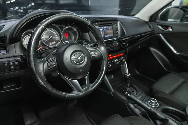 Novosibirsk Russia November 2021 Mazda Cockpit Interior Cabin Details Speedometer — Stock Photo, Image