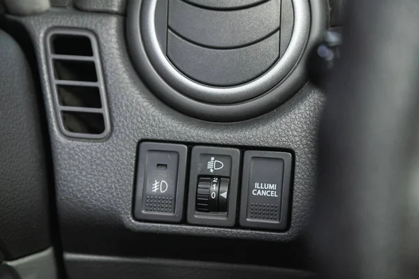 Novosibirsk Russia November 2021 Suzuki Sx4 Close Headlight Setting Buttons — стокове фото