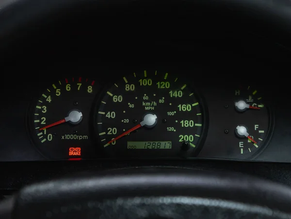 Novosibirsk Russia November 2021 Kia Sorento Close Speedometer Rpm Mete — Fotografia de Stock