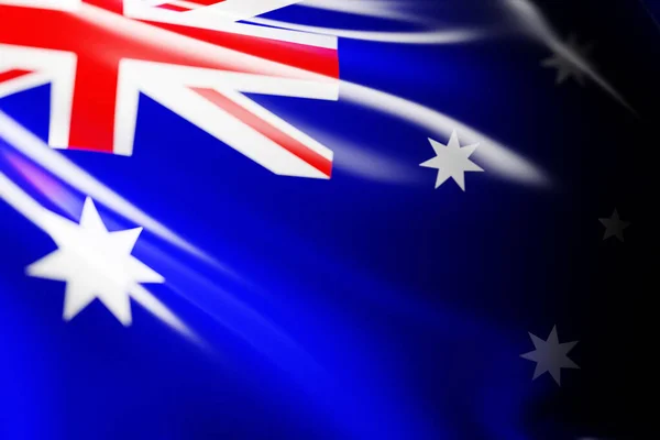Illusztráció Nemzeti Integető Zászló Ausztrália Ország Szimbólum — Stock Fotó
