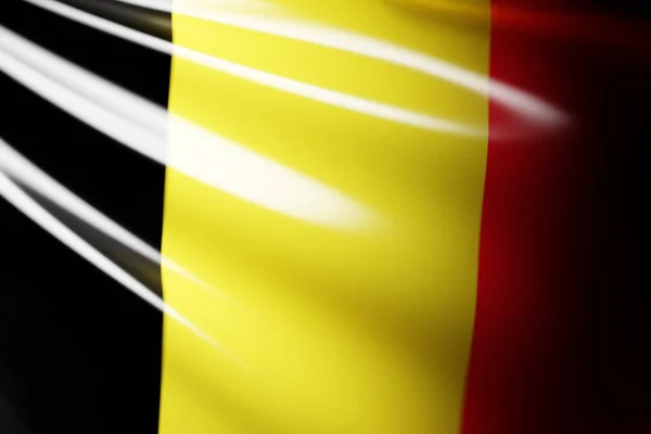 Ilustração Bandeira Acenar Nacional Bélgica Símbolo Nacional — Fotografia de Stock